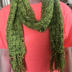 Green knit scarf